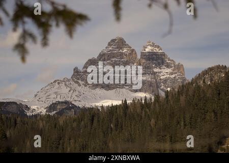 Tre Cime di Lavaredo, Lago di Misurina, Cortina D'Ampezzo, Belluno, Italien Stockfoto