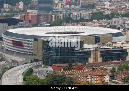 Panoramablick auf das San Mames Fußballstadion in der Stadt Bilbao Stockfoto