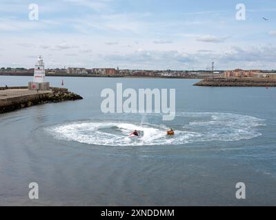 Der Fish Sands Beach am Hartlepool Headland im Nordosten Englands, Großbritannien. Stockfoto