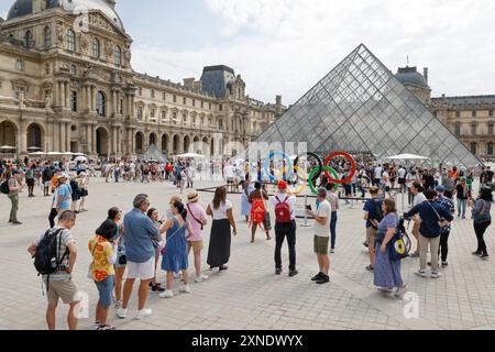 GENIESSEN SIE DIE OLYMPISCHEN SPIELE IN PARIS Stockfoto