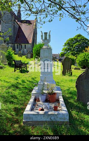 Dr. Joseph Parrys Grab, St. Augustine's Church Penarth, Vale of Glamorgan, Südwales, Großbritannien. Stockfoto