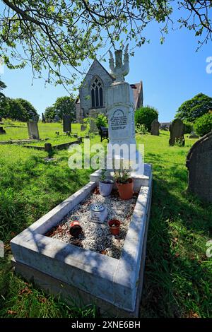 Dr. Joseph Parrys Grab, St. Augustine's Church Penarth, Vale of Glamorgan, Südwales, Großbritannien. Stockfoto