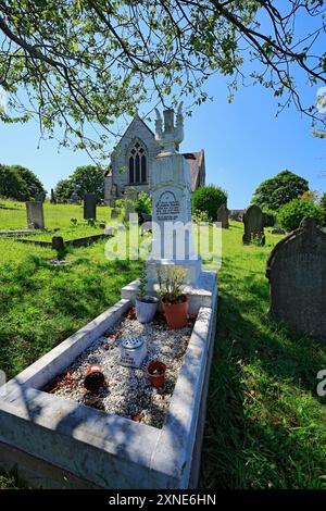 Dr. Joseph Parrys Grab, St. Augustine's Church Penarth, Vale of Glamorgan, Südwales, Großbritannien. Stockfoto