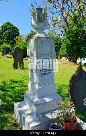 Dr. Joseph Parrys Grab, St. Augustine's Church Penarth, Vale of Glamorgan, Südwales, Großbritannien. Stockfoto