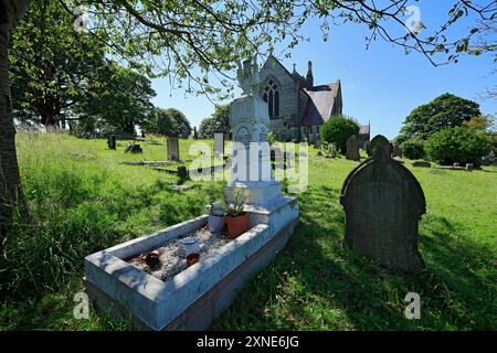 Dr. Joseph Parrys Grab, St. Augustine's Church Penarth, Vale of Glamorgan, Südwales, Großbritannien. Stockfoto