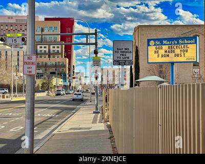 ALBUQUERUE, NEW MEXICO, USA - 8. März 2023 Walter White's School of Saint Mary, Breaking Bad Stockfoto