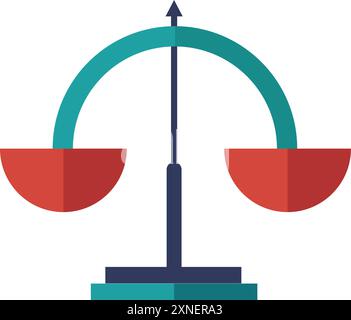Flacher Symbolsatz für Recht und Gerechtigkeit Stock Vektor