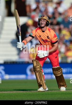 Nottingham, Vereinigtes Königreich, 31. Juli 2024. Trent Rockets gegen Birmingham Phoenix. Abbildung: *********** Während der Hundert-Doppelleiste am Trent Bridge Cricket Ground. Quelle: Mark Dunn/Alamy Live News. Stockfoto