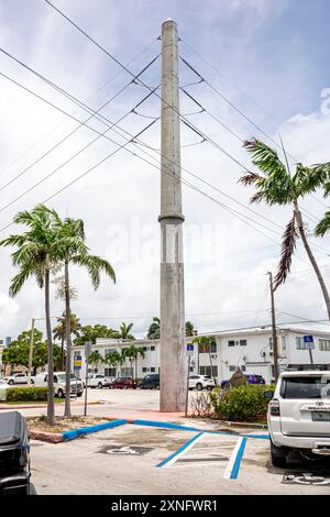 Miami Beach Florida, neue große Metall-Versorgungsmasten, Hurrikanresistent, Klimawandel, Besucher, die Reise Reise Reise Reise Tourismus, Wahrzeichen l Stockfoto