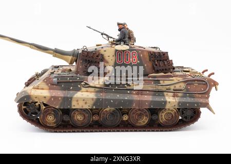 Ein Modell im Maßstab 1 35 des deutschen King Tiger II. WW 2 Panzers Stockfoto