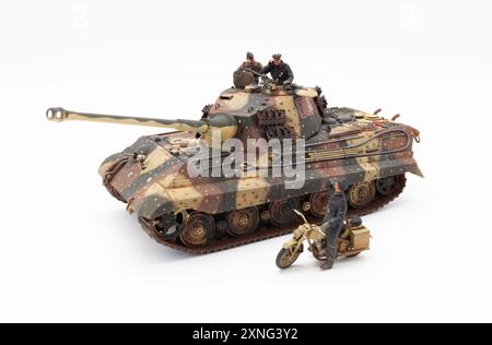 Ein Modell im Maßstab 1 35 des deutschen King Tiger II. WW 2 Panzers Stockfoto