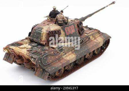 Ein Modell im Maßstab 1 35 des deutschen King Tiger II. WW 2 Panzers Stockfoto