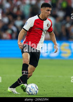 Rotterdam, Niederlande. 31. Juli 2024. ROTTERDAM, NIEDERLANDE - JULI 31: Ezequiel Bullaude von Feyenoord im Vorfeld des Freundschaftsspiels zwischen Feyenoord und AS Monaco im Stadion Feijenoord am 31. Juli 2024 in Rotterdam, Niederlande. (Foto von Hans van der Valk/Orange Pictures) Credit: Orange Pics BV/Alamy Live News Stockfoto
