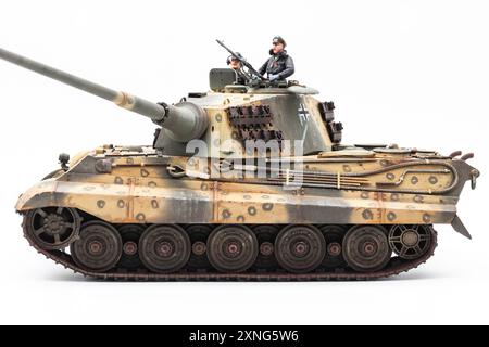 Ein Modell im Maßstab 1 35 des deutschen King Tiger II. WW 2 Panzers Stockfoto