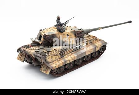 Ein Modell im Maßstab 1 35 des deutschen King Tiger II. WW 2 Panzers Stockfoto