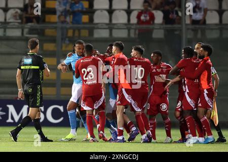 Napoli's Natanu während des Freundschaftsspiels Napoli und Brest im Teofilo Patini Stadion in Castel Di Sangro, Mittelsüditalien - Sonntag, 31. Juli 2024. Sport - Fußball . (Foto: Alessandro Garofalo/LaPresse) Credit: LaPresse/Alamy Live News Stockfoto