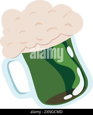 Isoliertes grünes Bier Symbol Vektor Stock Vektor