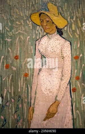 Gemälde von Vincent Van Gogh namens Girl in White, gemalt 1890 Stockfoto