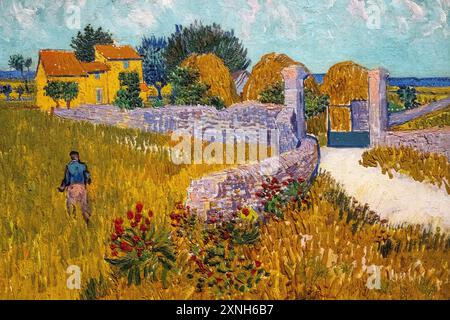 Gemälde von Vincent Van Gogh namens Farmhouse in Provence, gemalt 1888 Stockfoto