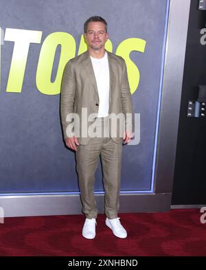 New York City, USA. 31. Juli 2024. Matt Damon nahm an der New Yorker Premiere von Apple Original Films „The Instigators“ Teil, die am 31. Juli 2024 im Jazz im Lincoln Center in New York City stattfand © Steven Bergman/AFF-USA. COM Credit: AFF/Alamy Live News Stockfoto