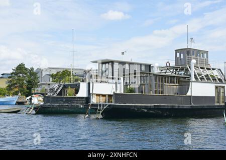 Panoramablick auf die Kanäle von Kopenhagen, Dänemark, Skandinavien. Stockfoto