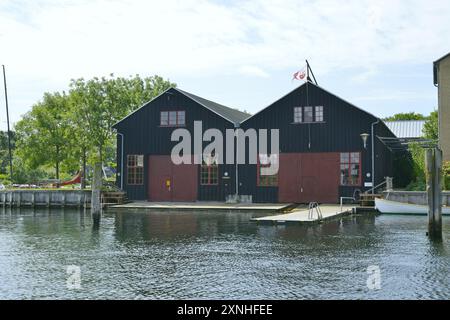 Panoramablick auf die Kanäle von Kopenhagen, Dänemark, Skandinavien. Stockfoto