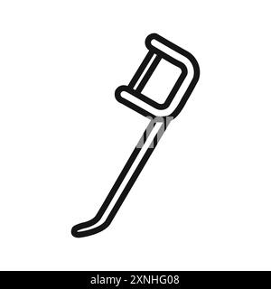 Zahnarztauswahl Symbol lineare Vektorgrafik Zeichen oder Symbolsatz für Web-App-ui Stock Vektor