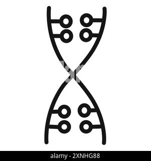 Symbol für die Genombearbeitung lineares Vektorgrafik Zeichen oder Symbolsatz für die Web-App-benutzeroberfläche Stock Vektor