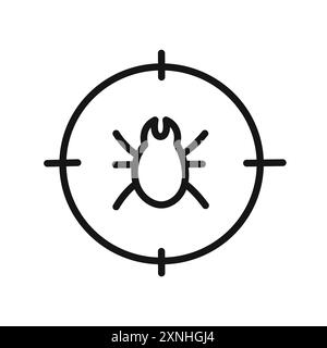 Symbol für Schädlingsbekämpfung lineare Vektorgrafik oder Symbolsatz für Web-App-ui Stock Vektor