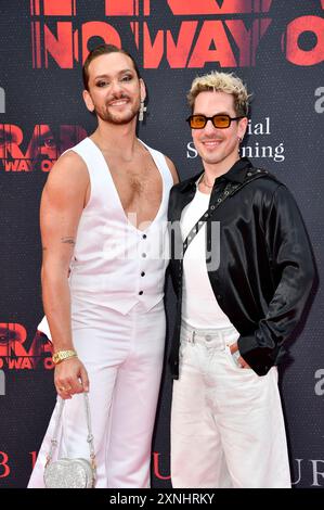 Riccardo Simonetti und Nico stank beim Special Screening des Kinofilms 'Trap: No way out' im Zoo Palast. Berlin, 31.07.2024 Stockfoto