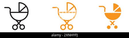 Babysitter Icon Webdesign-Set-Kollektion mit flachem Vektor Stock Vektor