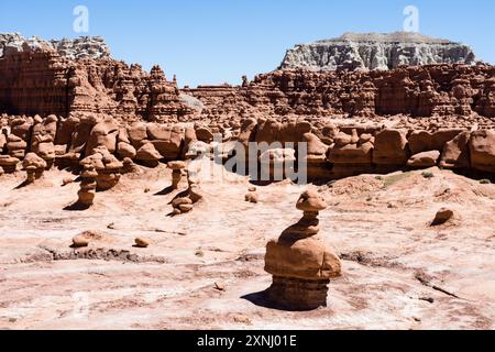 Ungewöhnliche Felsformationen im Goblin Valley State Park in Utah, USA Stockfoto