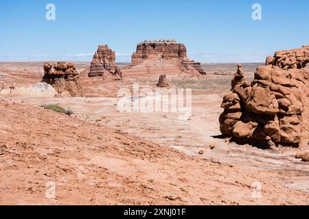 Ungewöhnliche Felsformationen im Goblin Valley State Park in Utah, USA Stockfoto