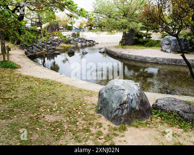 Frühling im Jonofuchi Park in Matsuyama - Präfektur Ehime, Japan Stockfoto