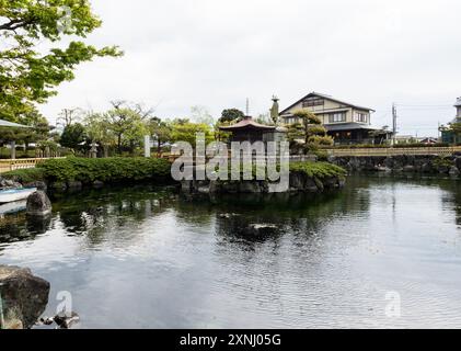 Frühling im Jonofuchi Park in Matsuyama - Präfektur Ehime, Japan Stockfoto