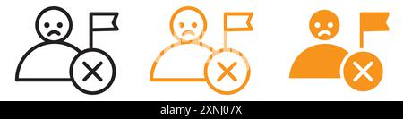 Symbol „Fehler oder Fehler“ Webdesign-Logo setzt Sammlung im flachen Vektor Stock Vektor