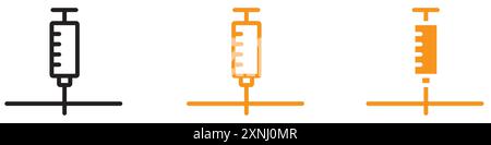 Intradermal Injection Icon Webdesign Logo Set Kollektion in flachem Vektor Stock Vektor