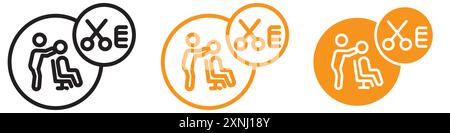 Friseur Service Icon Web Design Logo Set Sammlung in flachen Vektor Stock Vektor