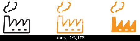 Pollution Icon Webdesign Logo Set Kollektion in flachem Vektor Stock Vektor