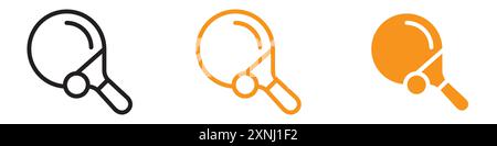 Tischtennis, Tischtennis-Ikone im Web-Design-Logo-Set-Kollektion in flachem Vektor Stock Vektor