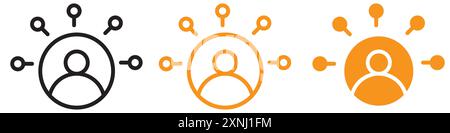 Produktive man Icon Webdesign-Logo-Set-Kollektion in flachem Vektor Stock Vektor