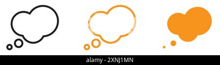Thinking Bubble Icon Webdesign-Set-Kollektion in flachem Vektor Stock Vektor