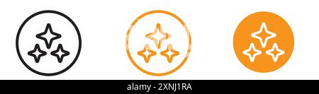 Shinkles SHINE Icon Webdesign-Set-Kollektion in flachem Vektor Stock Vektor