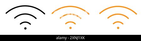 WLAN-Signal-Symbol-Logo-Set-Kollektion im Webdesign in flachem Vektor Stock Vektor