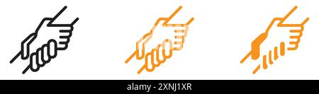 Person Help jemandem Icon Web Design Logo setzen Sammlung in flachen Vektor Stock Vektor