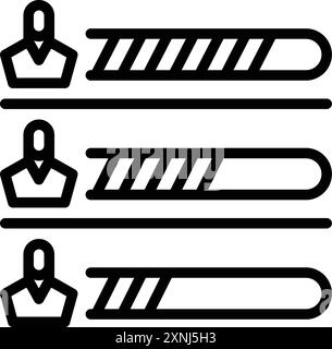 Symbol für Ergebnisse, Abruf beenden Stock Vektor