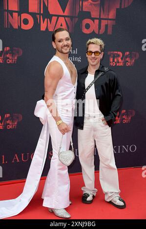 Riccardo Simonetti und Nico stank beim Special Screening des Kinofilms Trap: No way out im Zoo Palast. Berlin, 31.07.2024 *** Riccardo Simonetti und Nico stinken bei der Sondervorführung des Films Trap No Way Out im Zoo Palast Berlin, 31 07 2024 Foto:XF.xKernx/xFuturexImagex Trap 4779 Stockfoto