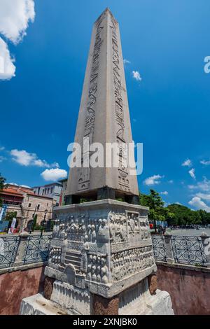 Obelisk von Theodosius, Hippodrom von Konstantinopel, Istanbul, Türkei Stockfoto