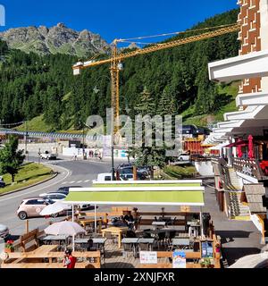 Baustelle, VARs les Claux, Hautes-Alpes, Südfrankreich Stockfoto