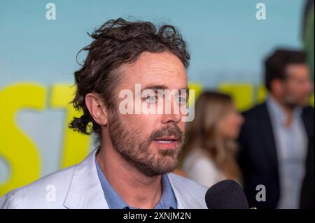 New York City, Usa. 31. Juli 2024. Casey Affleck besucht die New Yorker Premiere von Apple Original Films „The Instigators“ im Jazz im Lincoln Center in New York City. Quelle: SOPA Images Limited/Alamy Live News Stockfoto